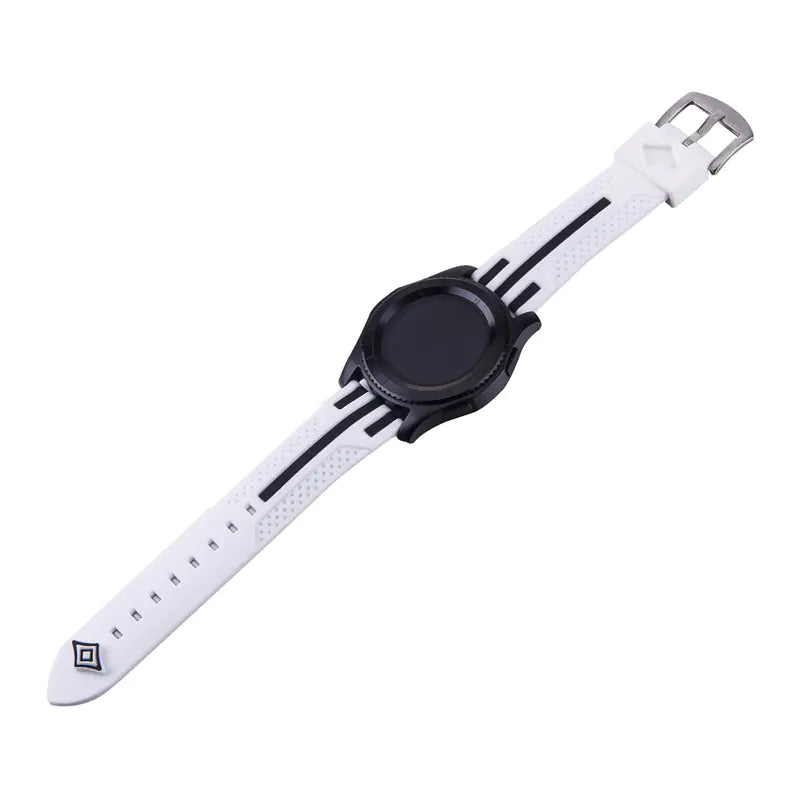 Smart Dual Color Silicone Stripe Watch Strap