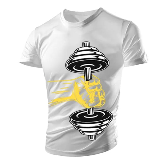 3D Printed Fitness Dumbbells & Polyester Men's T-Shirts