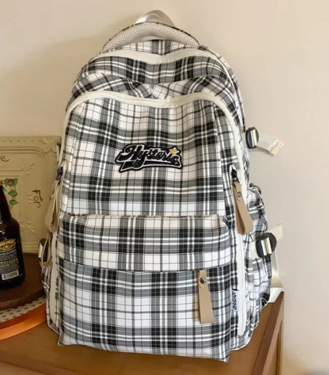 Vintage Plaid Art Style Women's Tote & Backpack