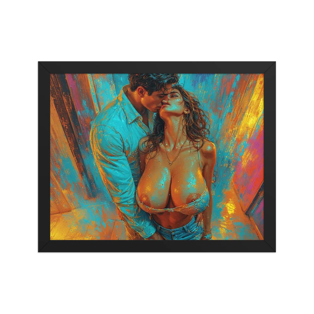 Erotic Art Enhanced Matte Paper Framed Poster (in)