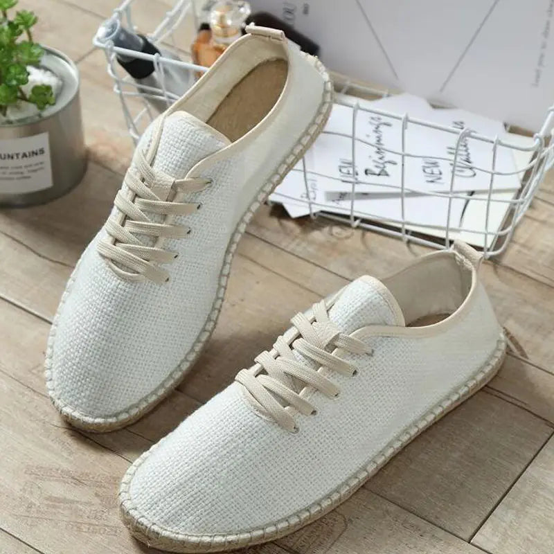 Men's White Breathable Slip-On Loafers