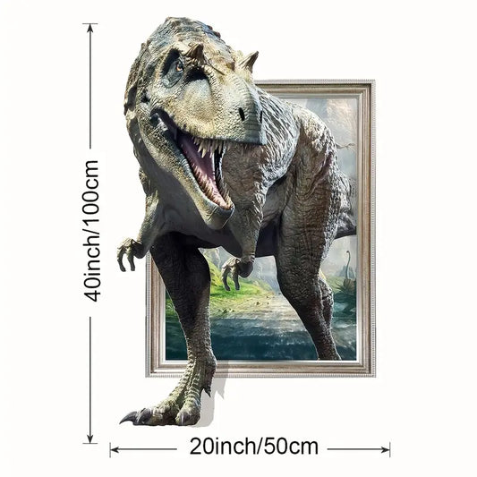 3D Dinosaur Wall Art Sticker - Creative Design (1pc)