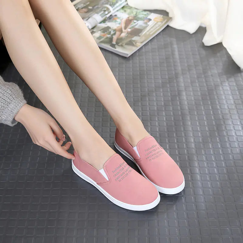 Low Top Canvas Slip-On Sneakers