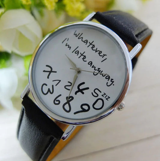 Couple's Fashion Watches with Leather Straps (Irregular Design)