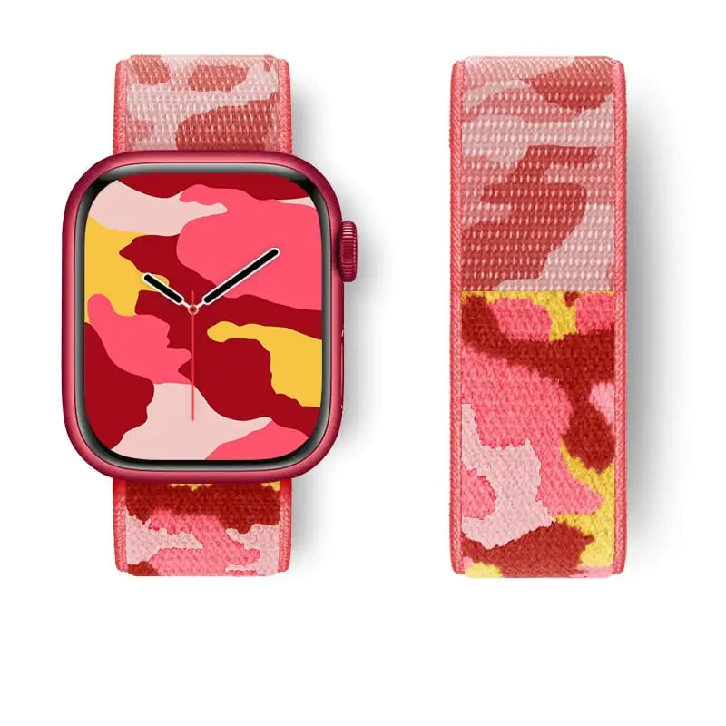 Woven Camouflage Nylon Loop Sports Watch Strap