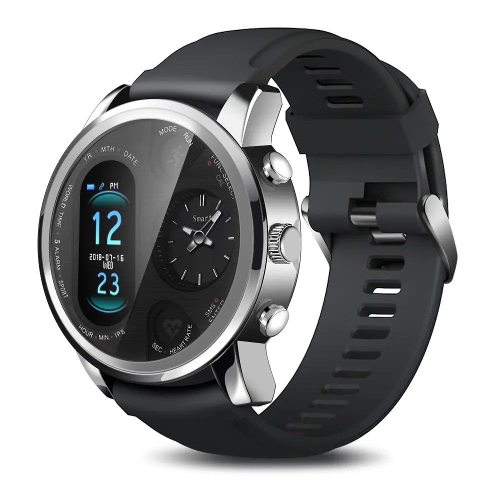 Dual Time Zone Display Smart Watch