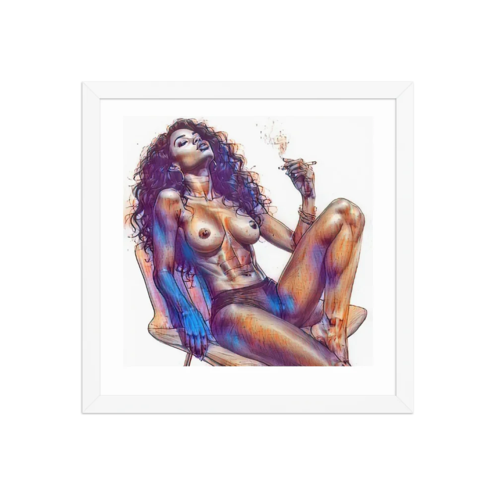 Erotic Art on Enhanced Matte Paper Framed Poster (in)