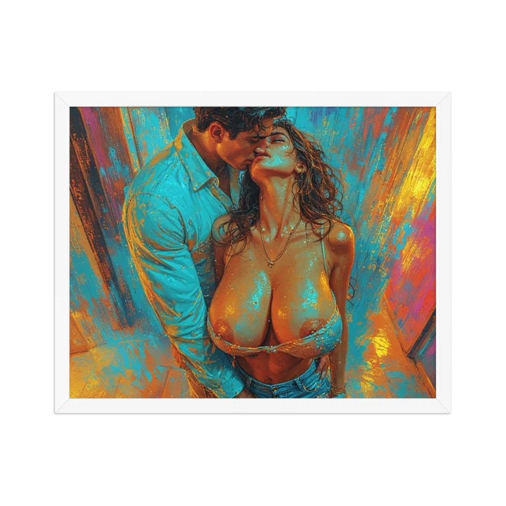 Erotic Art Enhanced Matte Paper Framed Poster (in)