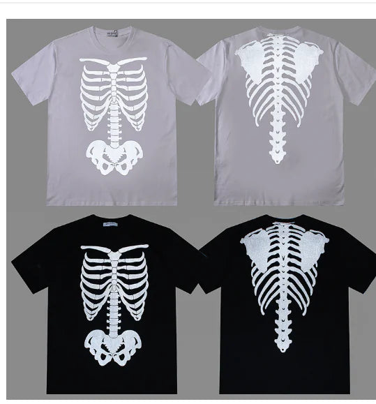 Oversized Skeleton Print T-Shirt