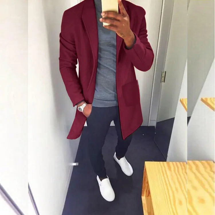 Men's Trench Coat, Wool Overcoat, Outerwear