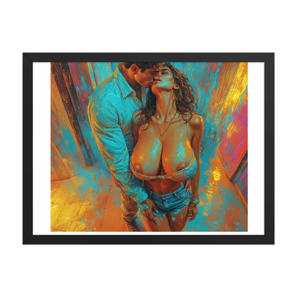 Erotic Art Enhanced Matte Paper Framed Poster (in)