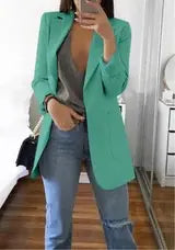 Women's Fitted Blazer with Lapel Design