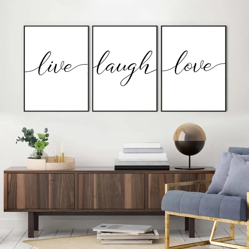 3pcs Simple Family Quotes Modern Art Wall Posters