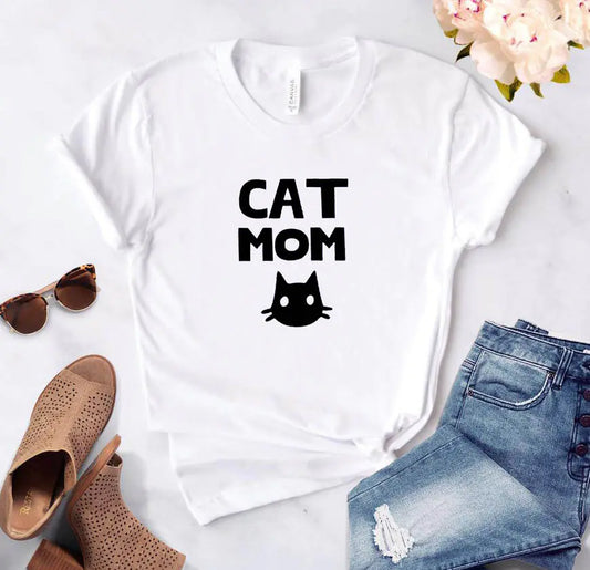 Cat Mom Graphic T-Shirt for Men and Women