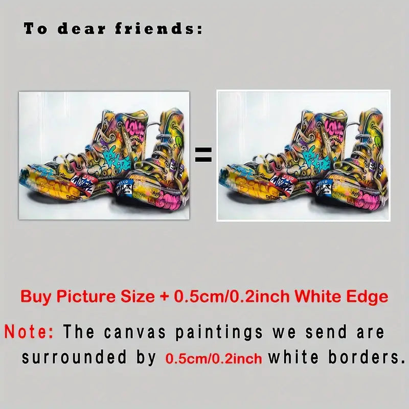 Abstract Shoes Canvas Wall Art for Home Decor
