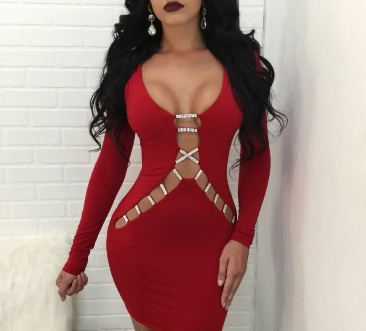 Sexy Hollow Out Bodycon Dress