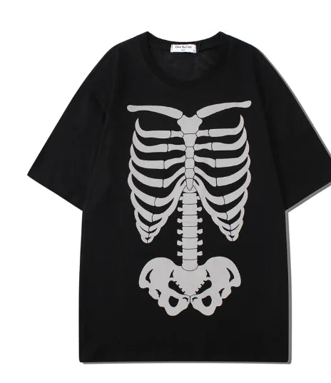 Oversized Skeleton Print T-Shirt