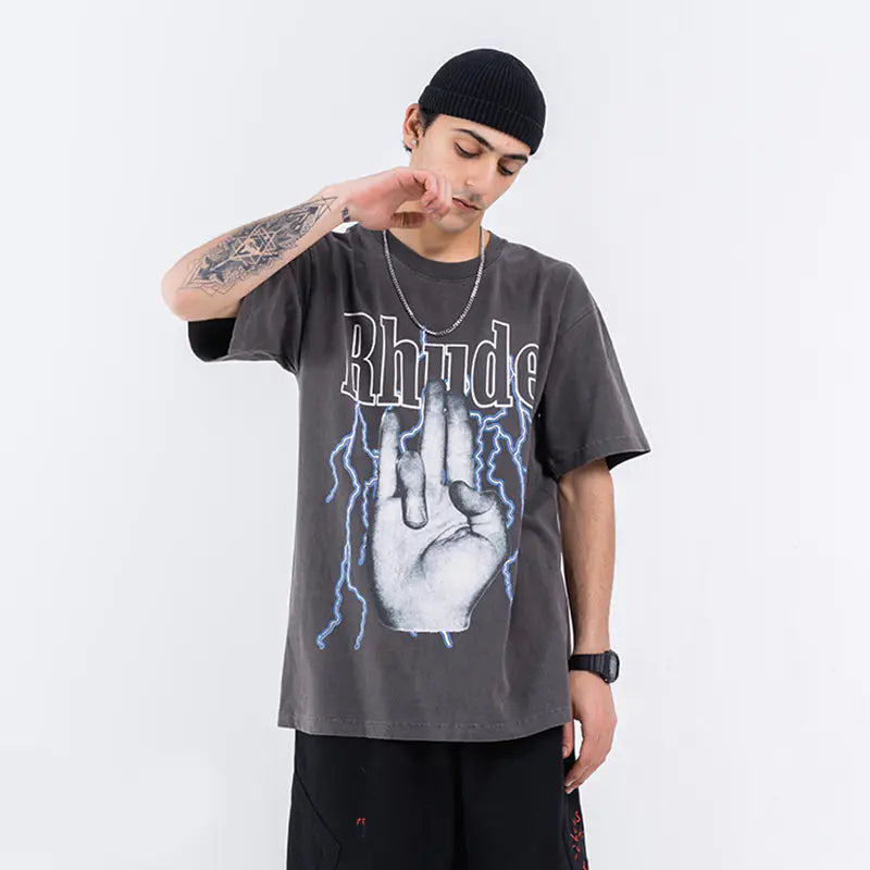 Spring/Summer Men's Vintage Washed T-Shirt