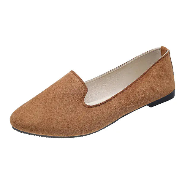 Women's Flat Shoes - Comfortable Candy Color Work Footwear