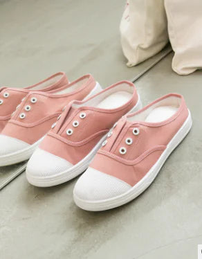 Low Top Canvas Slip-On Sneakers