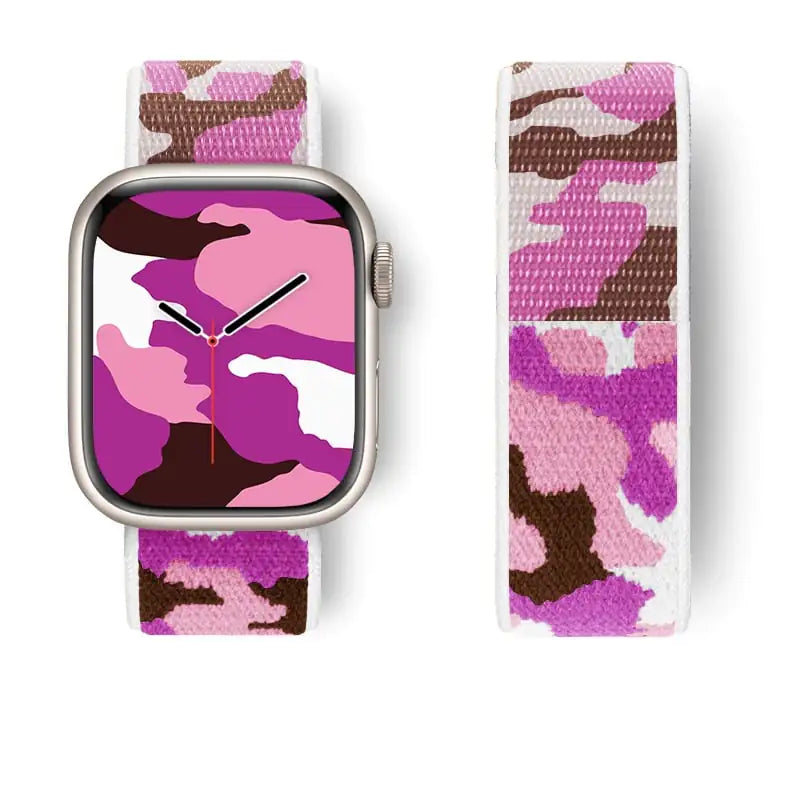 Woven Camouflage Nylon Loop Sports Watch Strap