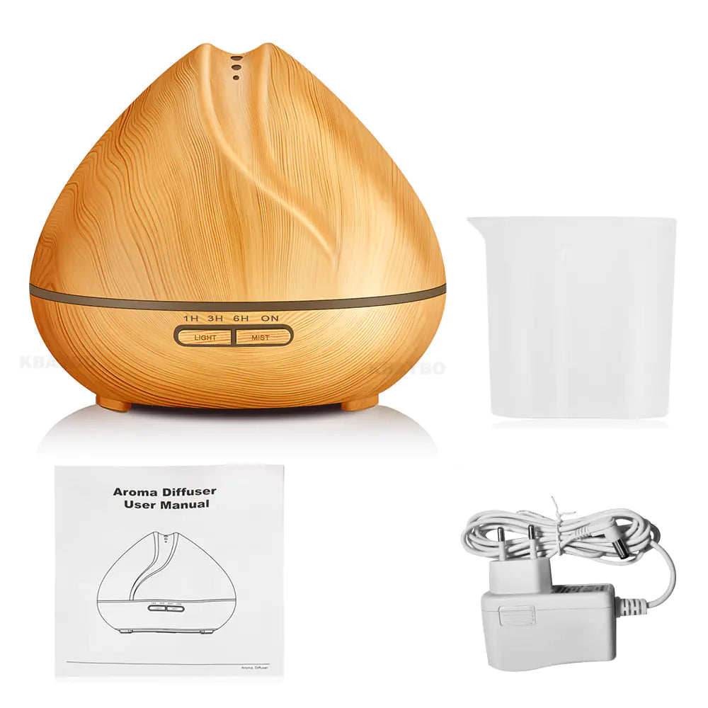 Wood Grain Humidifier with Essential Oil Diffuser