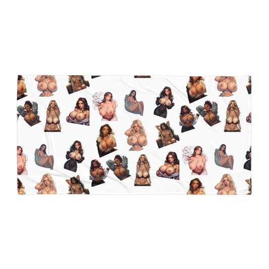 Bath Towel with cheeky designs