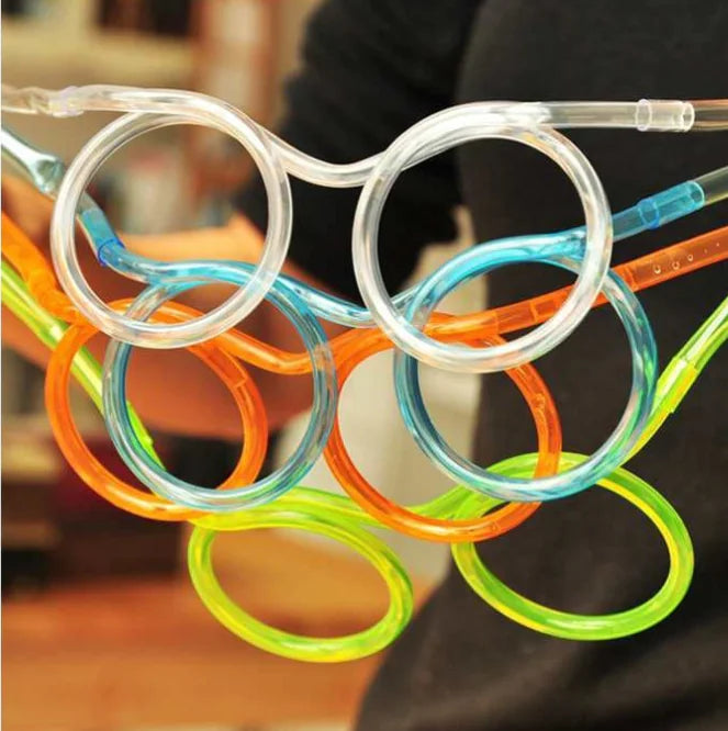 Fun Glasses Straws - Crazy Art Party Straws