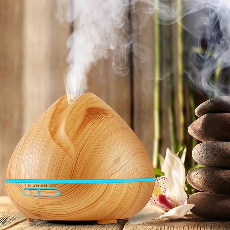 Wood Grain Humidifier with Essential Oil Diffuser