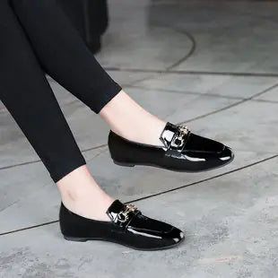 Fashionable British Style Flat Leather Work Shoes