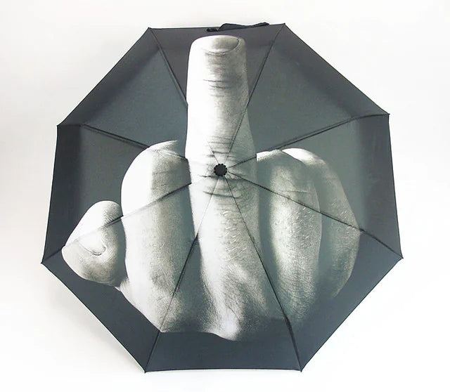 Middle Finger Folding Umbrella - Disdain Gesture Design