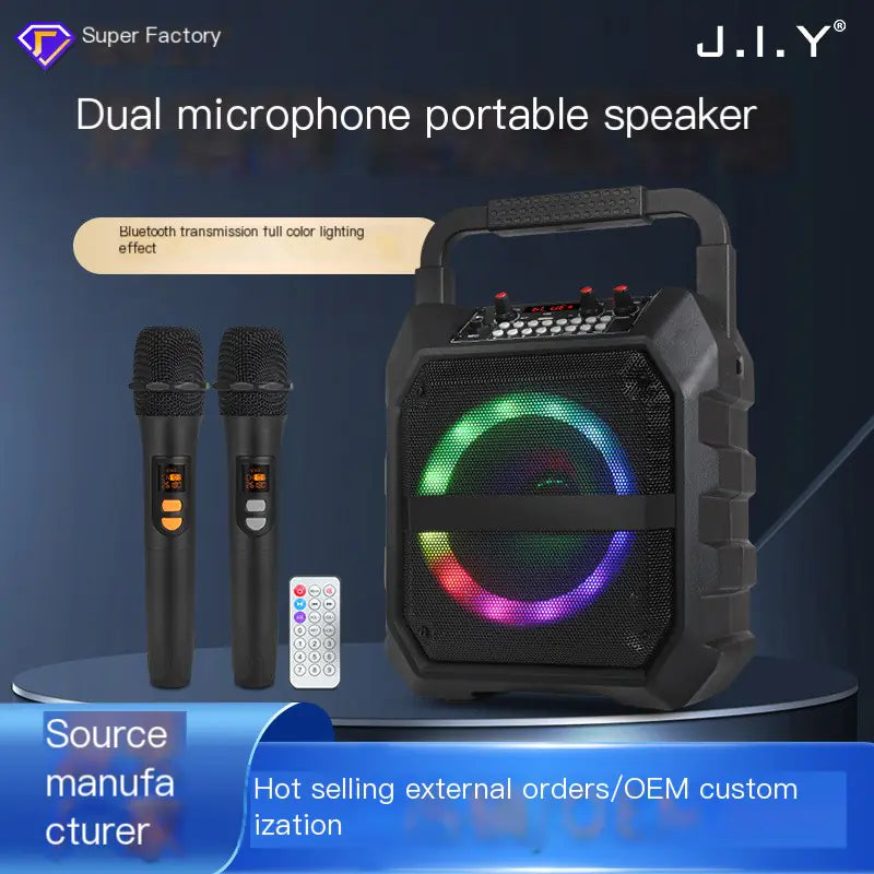 Portable Bluetooth Karaoke Microphone and Speaker System