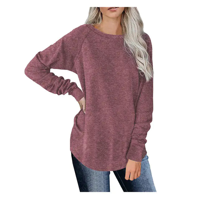 Spring Women's Long Sleeve Casual Loose T-Shirt Tops