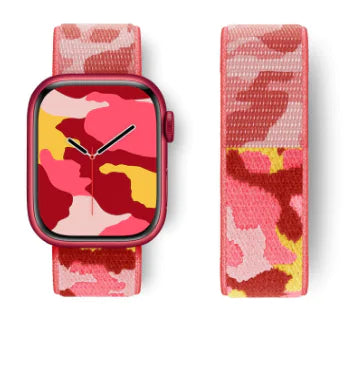 Woven Camouflage Nylon Loop Sports Watch Strap