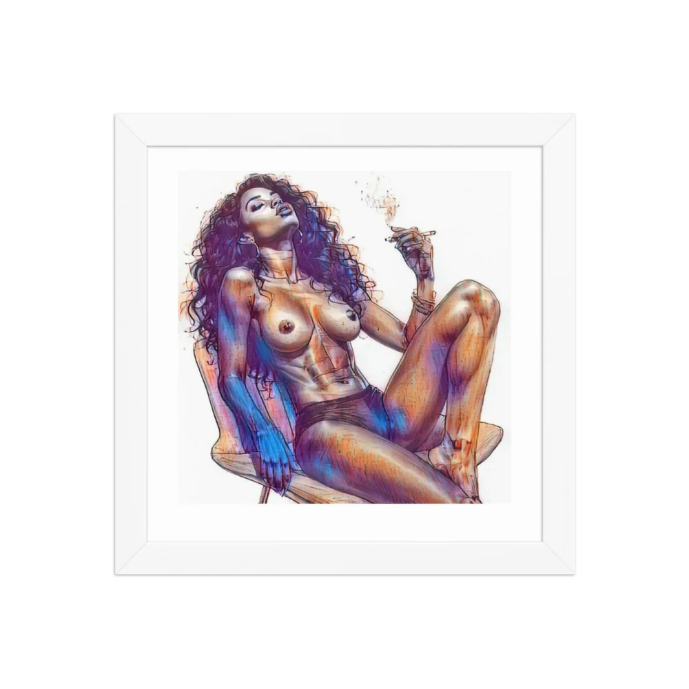 Erotic Art on Enhanced Matte Paper Framed Poster (in)