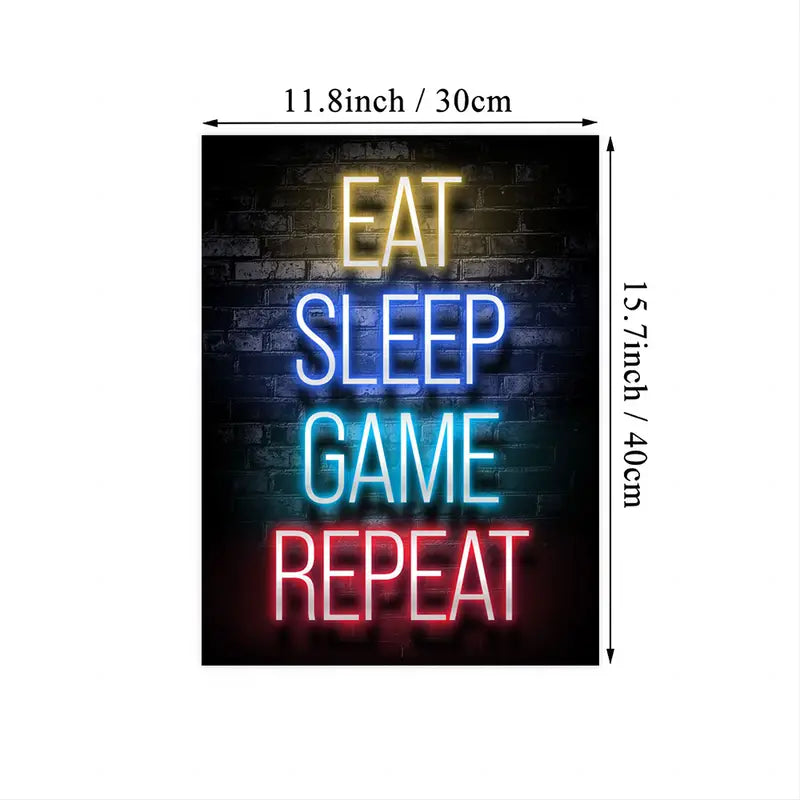 Gamer Quotes Canvas Poster Wall Art Decor (11.8"x15.7")