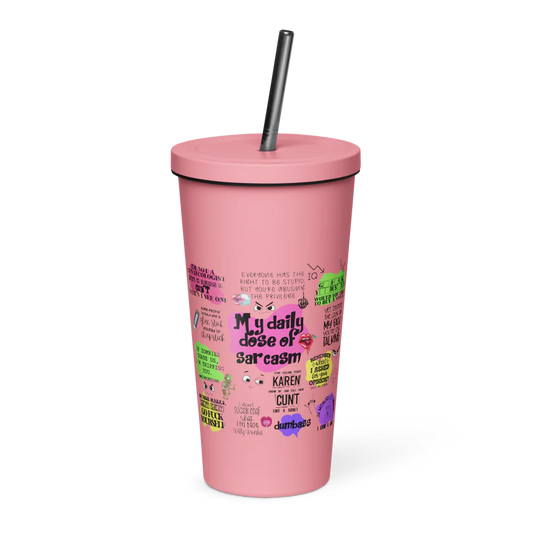 Sarcastic Quotes Insulated Tumbler with a Straw