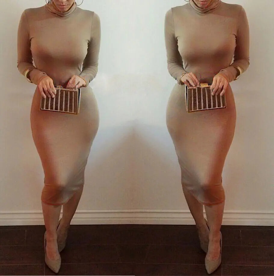 Autumn Winter Bandage Dress & Long Sleeve