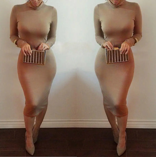 Autumn Winter Bandage Dress & Long Sleeve