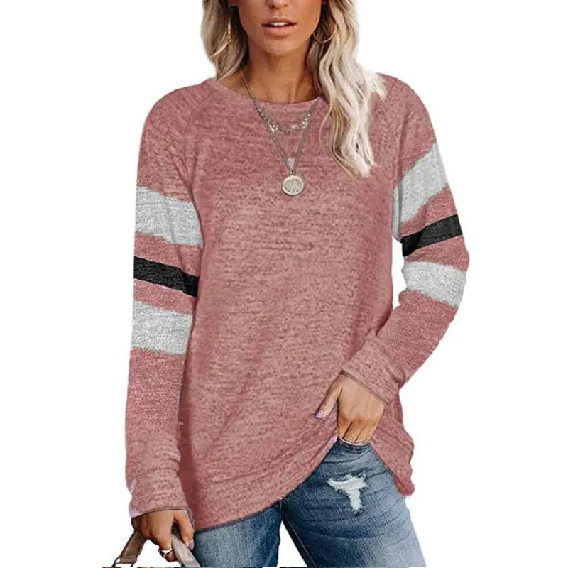 2025/2026 Women's Casual Loose Round Neck Long Sleeve T-Shirt