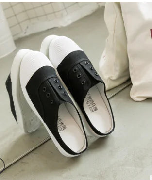 Low Top Canvas Slip-On Sneakers