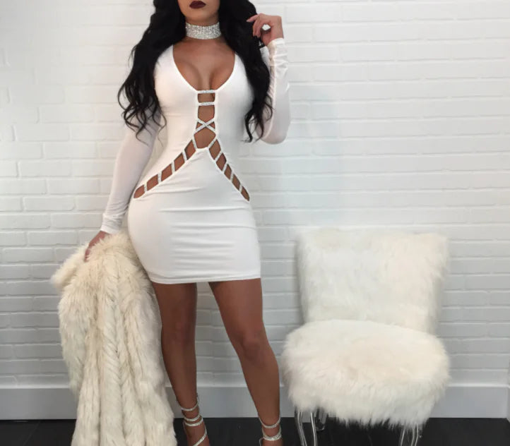 Sexy Hollow Out Bodycon Dress