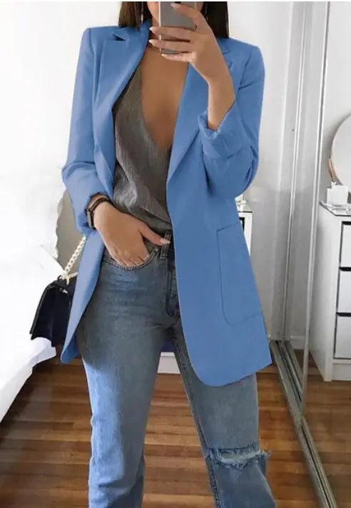 Women's Fitted Blazer with Lapel Design