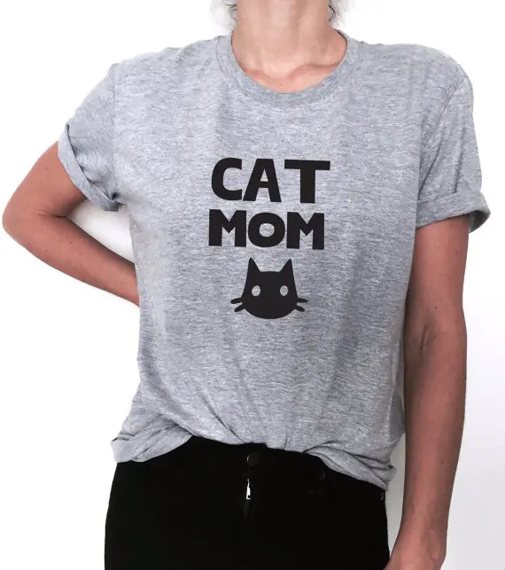Cat Mom Graphic T-Shirt for Men and Women