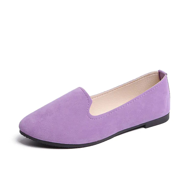 Women's Flat Shoes - Comfortable Candy Color Work Footwear