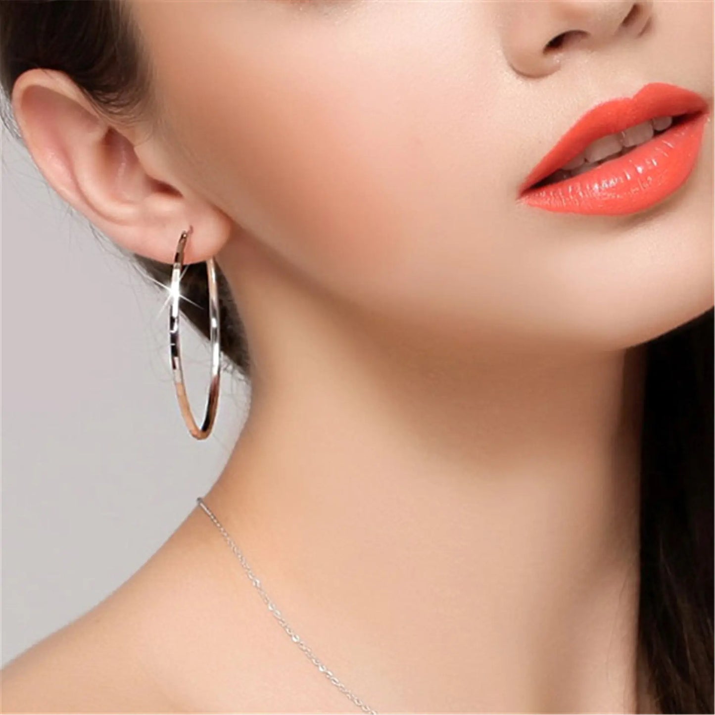 Stylish 925 Silver Hoop Earrings for Women