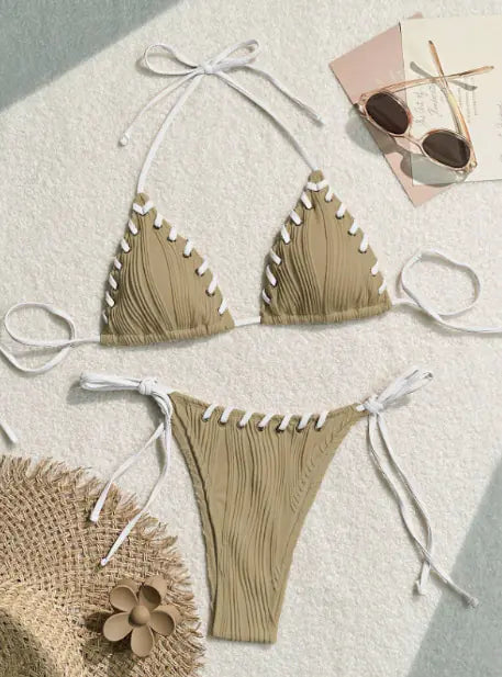 Sexy Solid Color Bikini Set