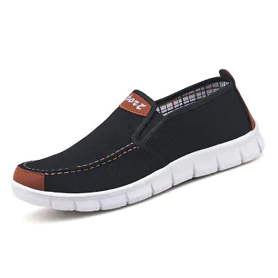 Men's Casual Breathable Canvas Slip-On Sneakers