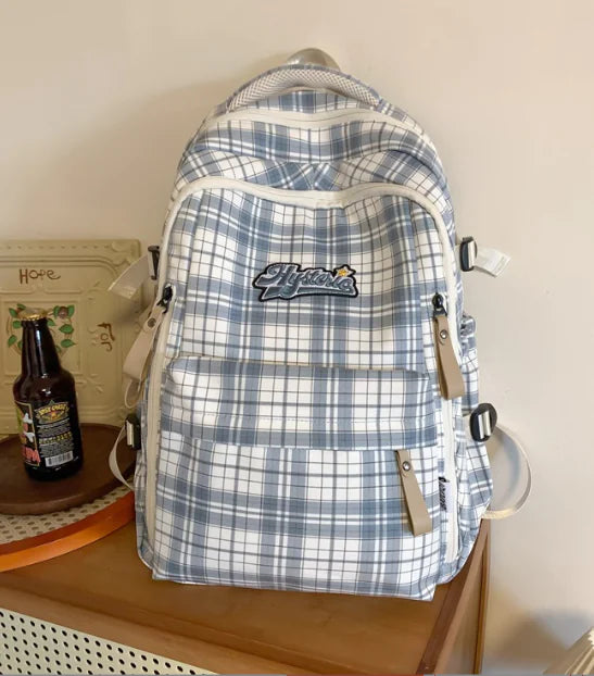 Vintage Plaid Art Style Women's Tote & Backpack