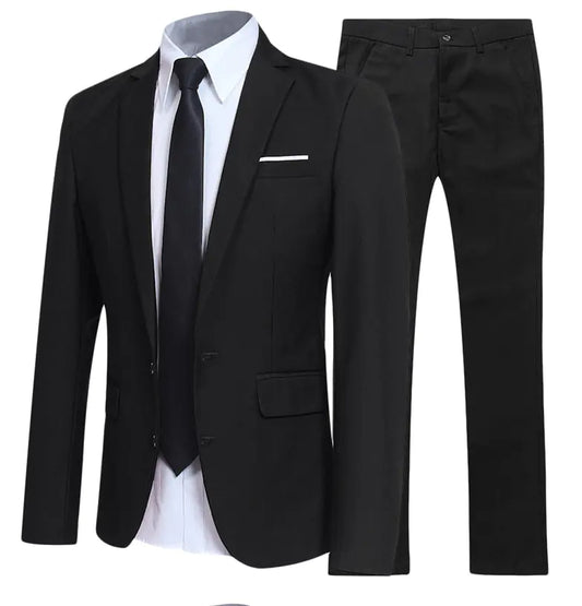 Men's Slim Fit Formal Suit for Weddings and Business
